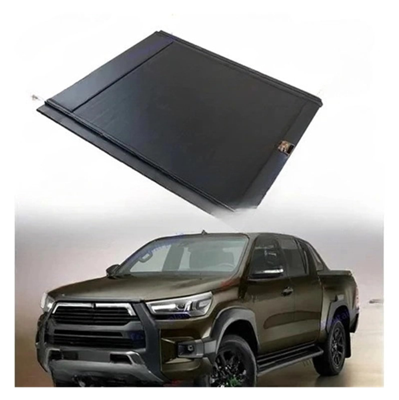 OLMLABC Kompatibel mit Hilux/revo Vigo Pickup Truck Zubehör Einziehbare Ladeflächenabdeckungen Tonneau Cover von OLMLABC