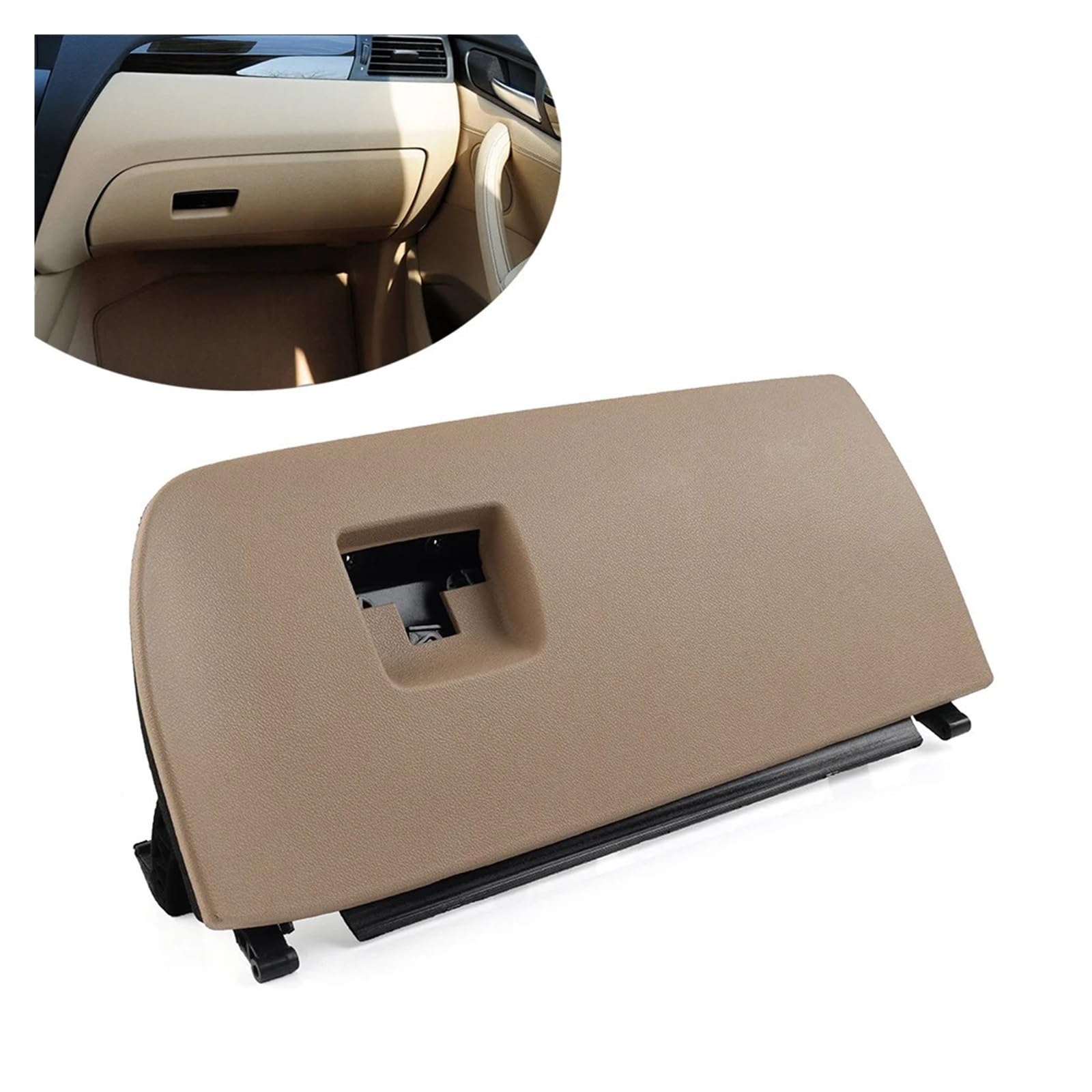 OLMLABC LHD Auto Armaturenbrett Handschuhfach Aufbewahrung Tür Deckel Abdeckung Ersatz kompatibel for BMW X3 X4 F25 F26 Schwarz/Beige(Beige1) von OLMLABC