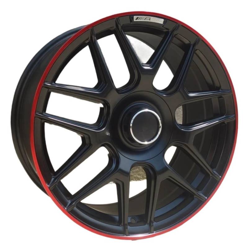 OLMLABC Red Lip 18 19 Zoll 5X112 Autozubehör Leichtmetallfelgen Kompatibel for Mercedes ABCES Klasse CLA GLC SLC W222 W211 W221(18in.) von OLMLABC