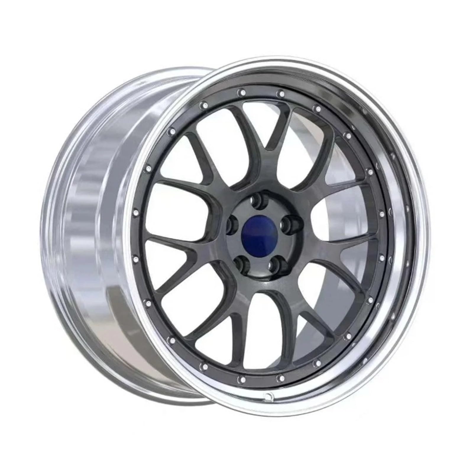 OLMLABC YTD Custom Luxury 2-teilige Replik BBS LM 16-24 Zoll 5x112 5x114,3 5x120 Schmiederad Konkave schwarze Alufelge for Pkw(15) von OLMLABC