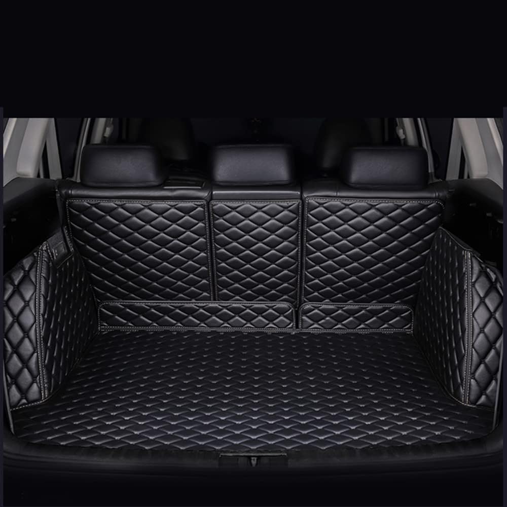 Auto Leder Kofferraummatte für Hyundai Tucson IV 2021 2022 2023, Antirutschmatte Kofferraum Schutzmatte Kofferraumschutz, Auto Zubehör,A/All-Black von OLOI