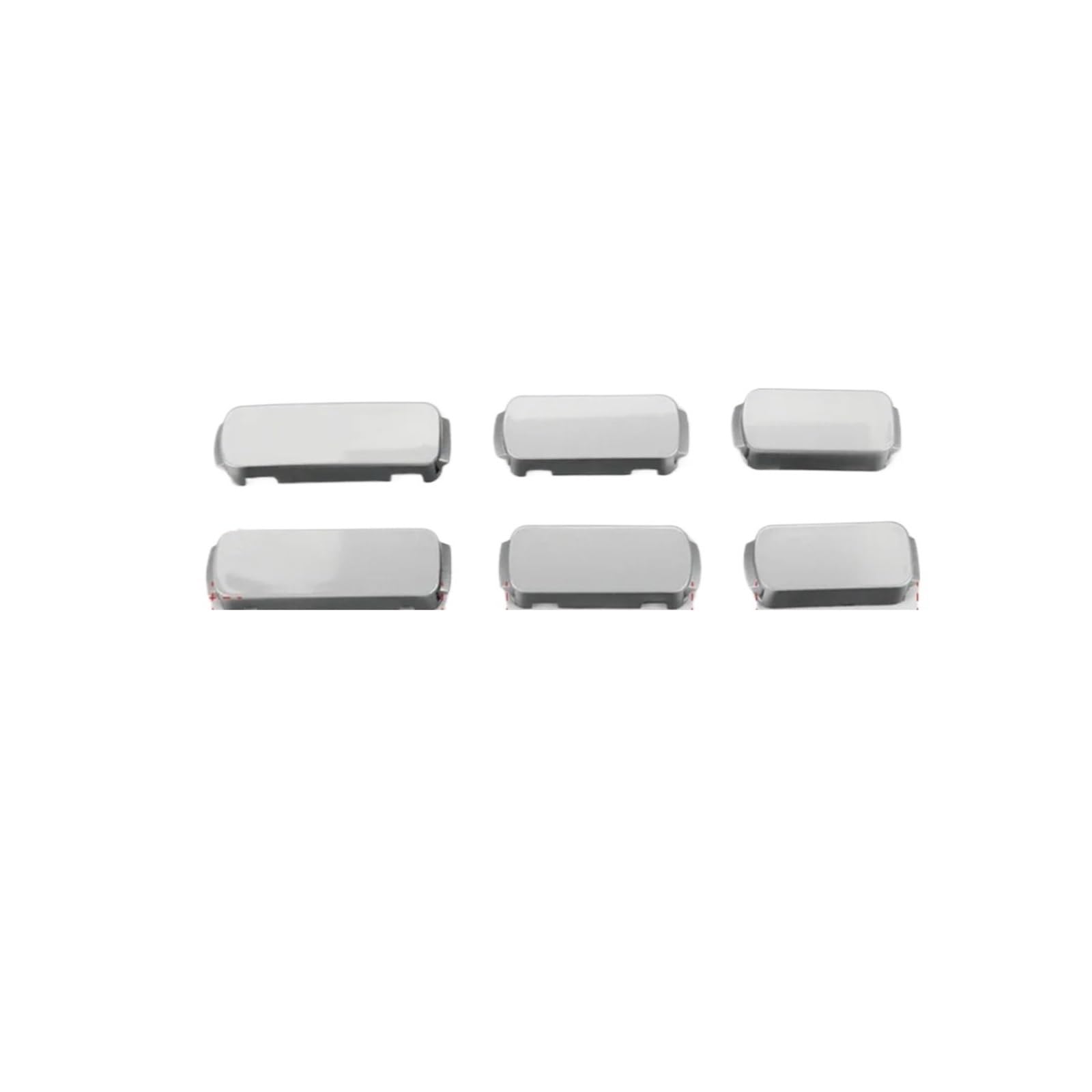 OLQYBD 2 Stück Auto-Dachträger, Schienenkappen-Ende, dekorative Abdeckung, Ersatzzubehör, kompatibel mit Land Rover Discovery Sport, Auto-Rack-Zubehör(2Pcs Silver Middle) von OLQYBD