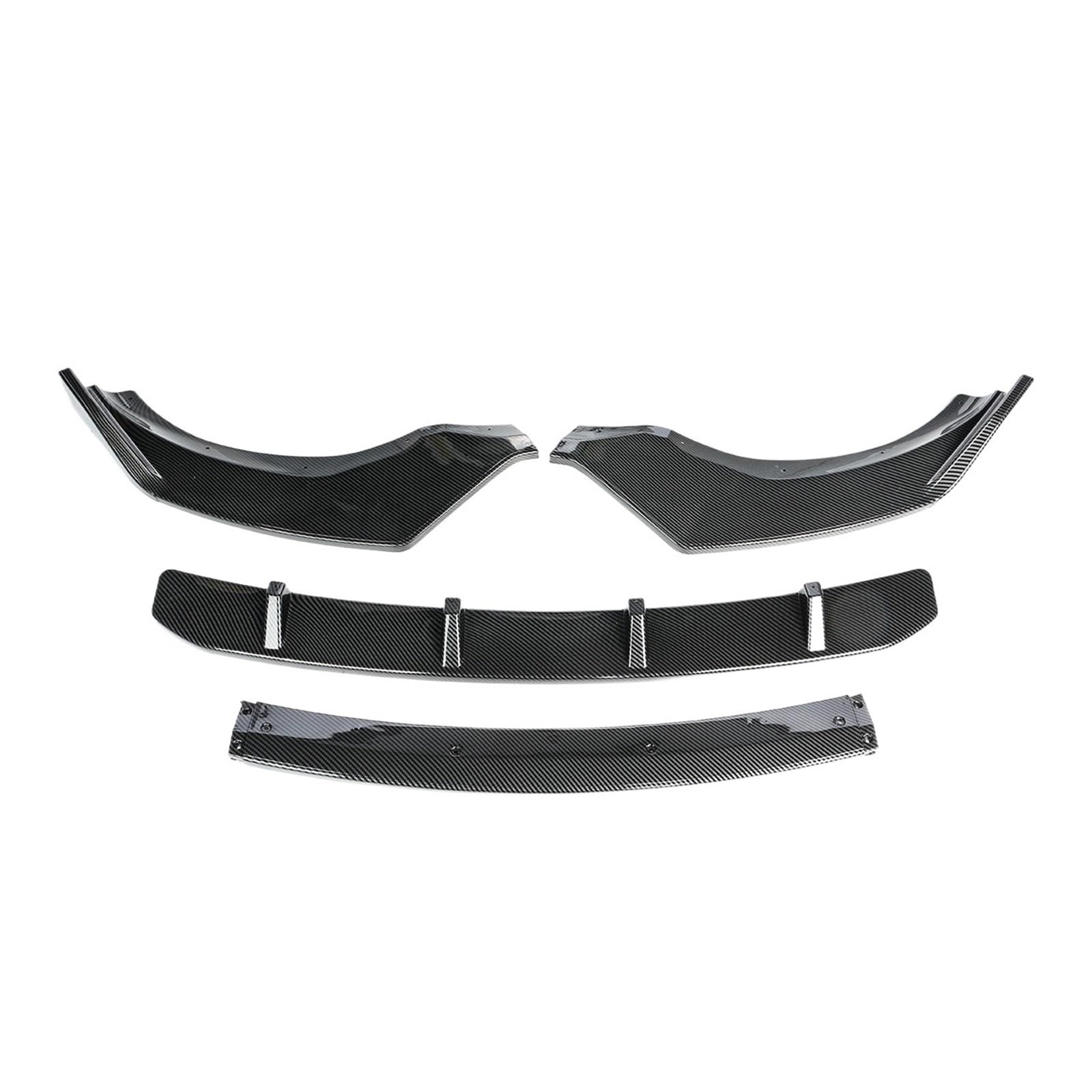 OLQYBD 4 Stück Auto-Frontstoßstangen-Splitter-Lippendiffusor-Spoiler-Schutzabdeckung, Schutz, Deflektorlippen, kompatibel for BMW X3(Carbon Fiber Look) von OLQYBD