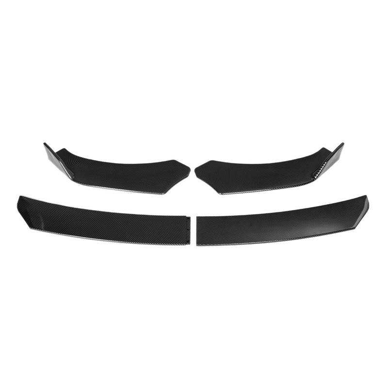 OLQYBD 4PC Frontschürze Lip Spoiler Seite Splitter Körper Kit Guards W/15cm Strut Stange Kompatibel for Audi a4 B8 2000 2021 2022 Auto Zubehör(Carbon Fiber Look) von OLQYBD