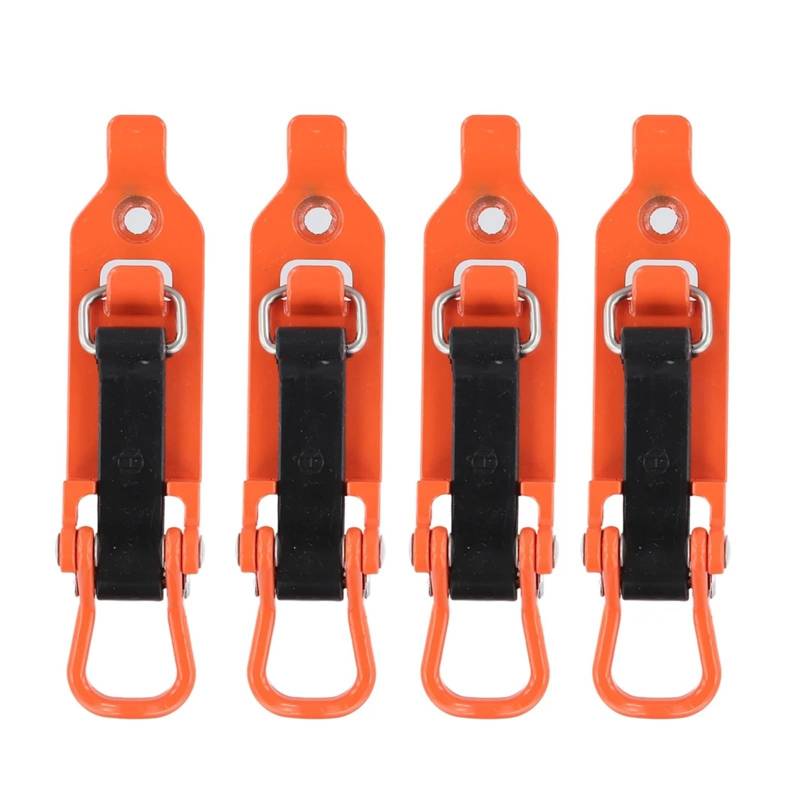 OLQYBD 8/4PCS Schaufel Halter Clamp Quick Release Metall Gummi Schellen for Auto LKW Anhänger Dach Rack Hammer Axt Schaufel Montage Halterung(Orange 4PCS) von OLQYBD