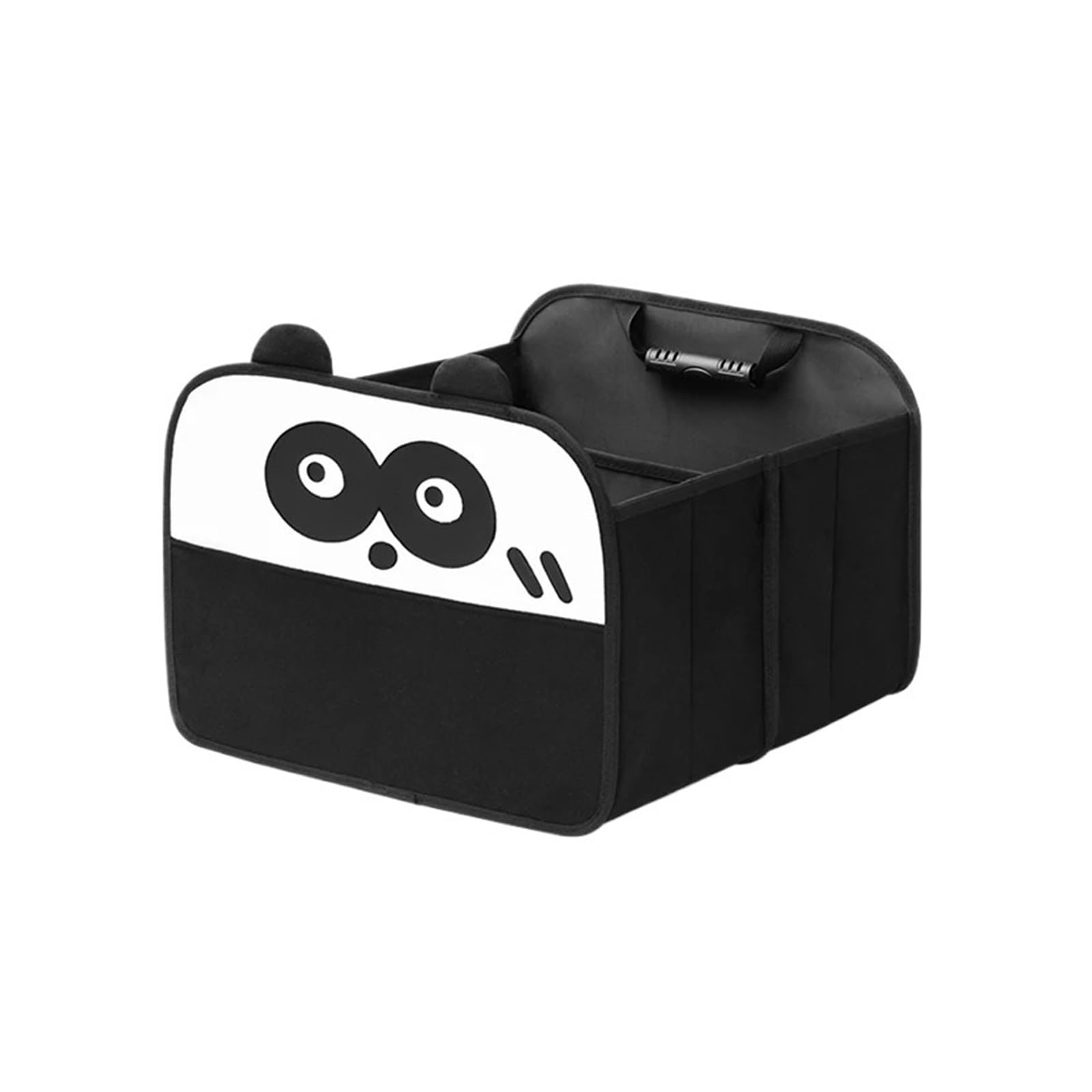 OLQYBD Aufbewahrungsbox Kofferraum, faltbar, Auto-Organizer, große Kapazität, Auto-Aufbewahrungsbox, Cartoon-Innendekoration, Fracht-Organizer for SUV, Auto-Kofferraum-Organizer, Aufbewahrung(Panda bu von OLQYBD