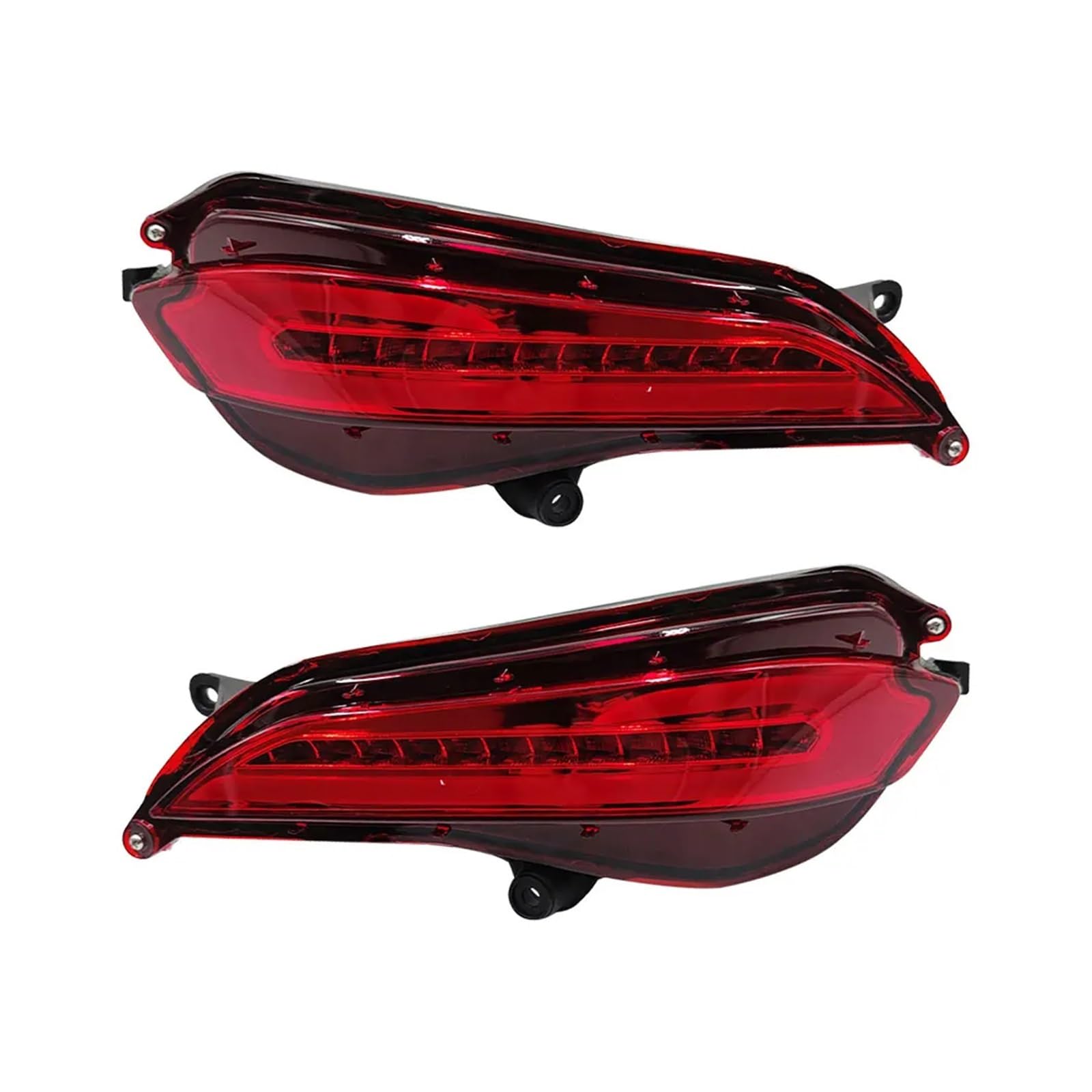 OLQYBD Auto Blinkt 2Pcs Auto Reflektor Rücklicht Kompatibel for Toyota Yaris 2017 2018 2019 Hinten Nebel Lampe stoßstange Bremsen Blinker Lichter(Red Cover) von OLQYBD