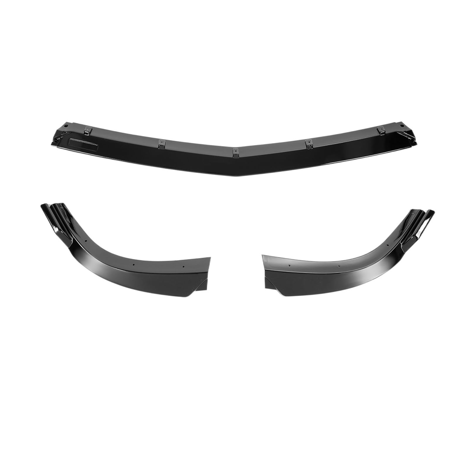 OLQYBD Auto-Frontstoßstangenlippe, kompatibel mit Mercedes-Benz W204 C200 C250 C300 Sport 2009 2010 2011 2012 2013 2014, Stoßstangenschutz, Diffusor, Spoiler, Splitterschutz(Gloss Black) von OLQYBD