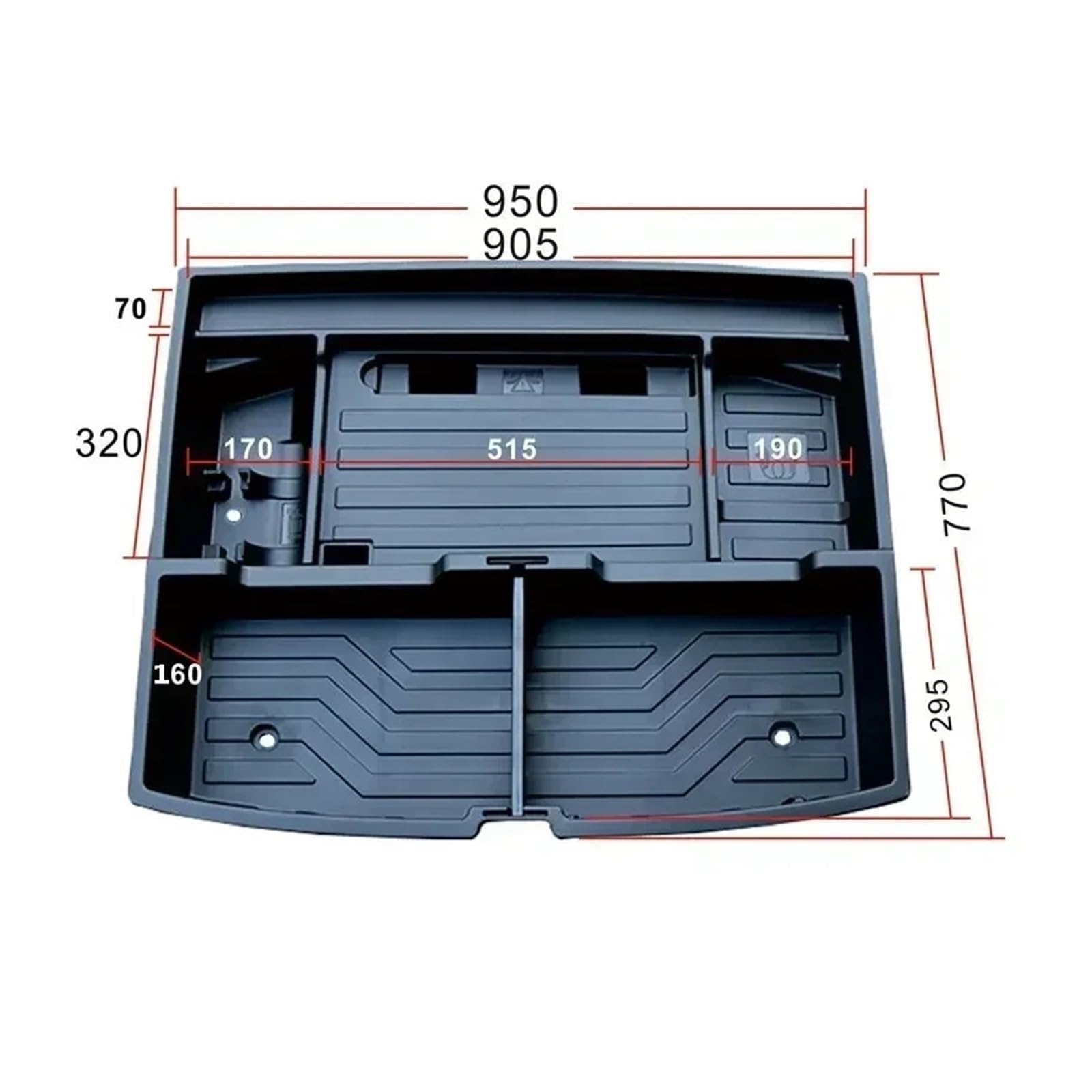 OLQYBD Auto-Kofferraum-Organizer-Box, Zubehör, erweitert den Stauraum, individuell, große Kapazität, Ersatz-Lückenfüller, kompatibel mit BYD Song Plus/Seal U DM-i, Kofferraum-Organizer, Autoteile(Spli von OLQYBD