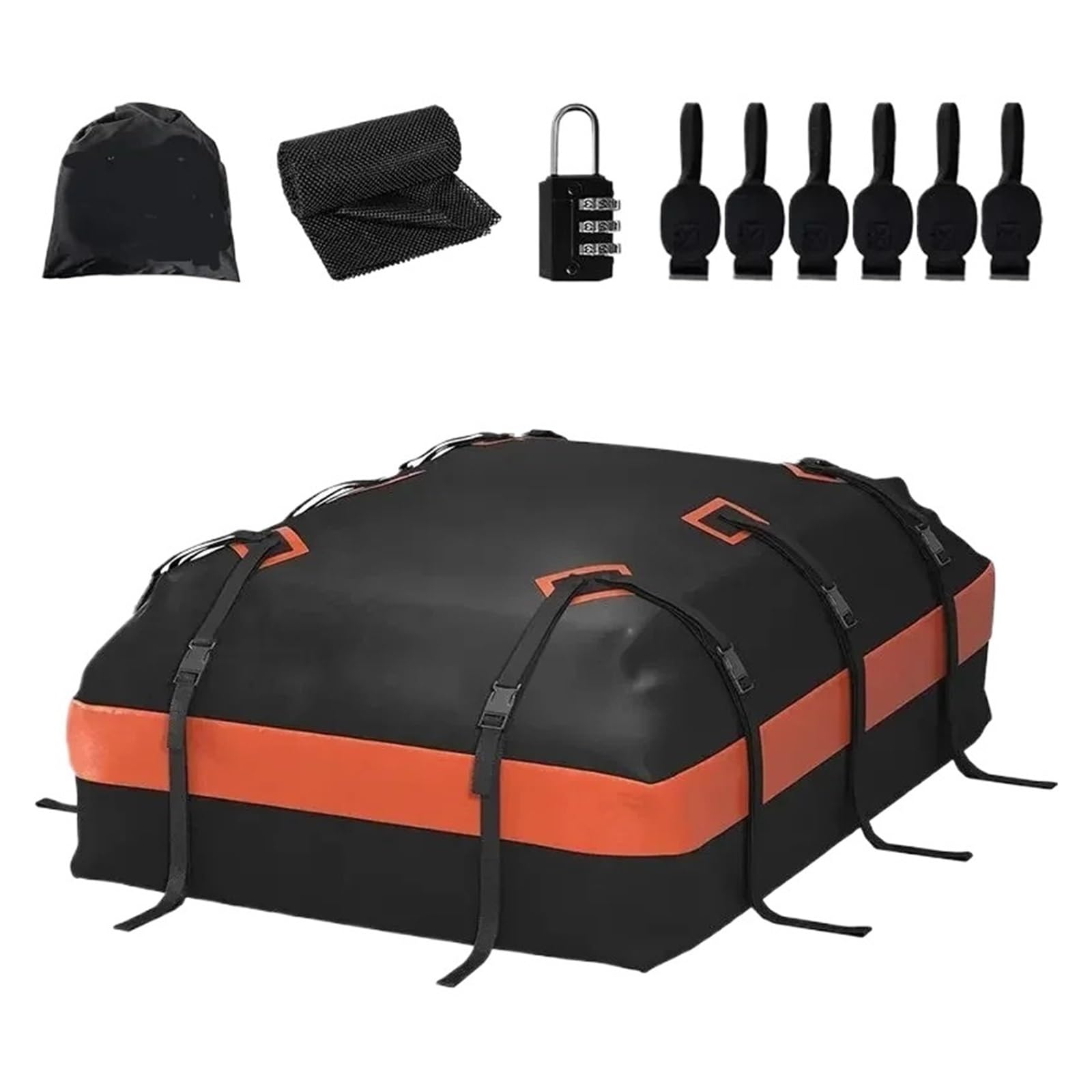 OLQYBD Auto Regendichte Gepäcktasche Outdoor Dachgepäck Verschleißfeste Aufbewahrungstasche Große Kapazität(108 86 42cm orange) von OLQYBD