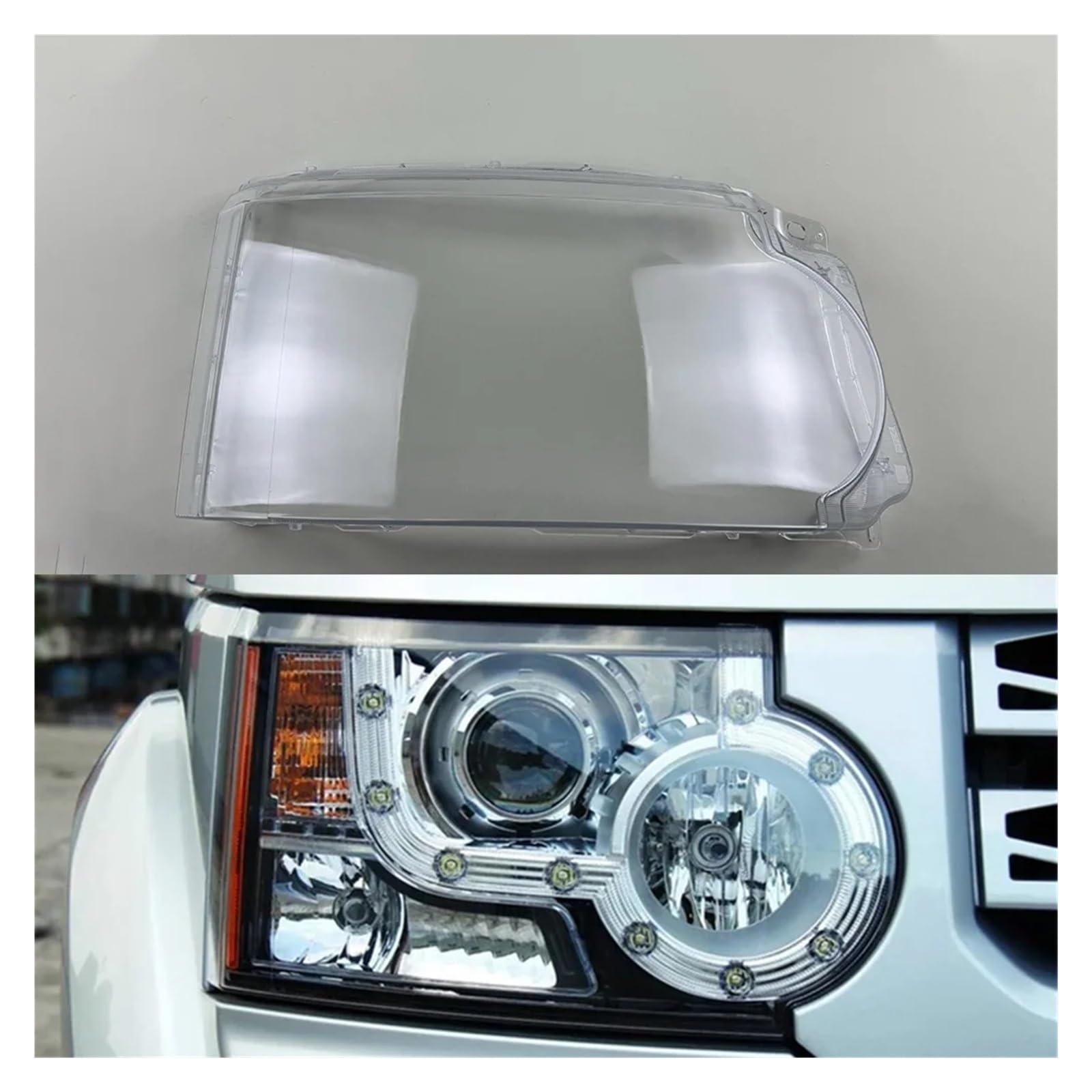 OLQYBD Auto Scheinwerfer Abdeckung Lampcover Lampenschirm Lampe Glas Objektiv Fall Auto Licht Kappen Kompatibel for Land Rover Discovery 4 2010 2011 2012 2013(Right) von OLQYBD