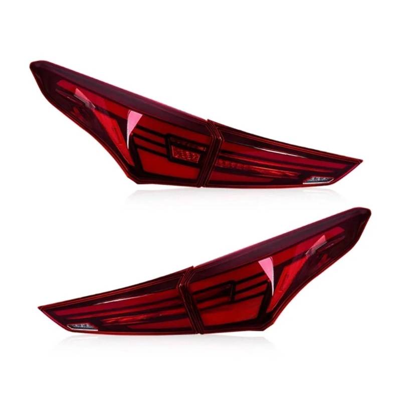 OLQYBD Auto Styling Rückleuchten Rücklicht Kompatibel for Toyota Highlander 2020 2021 2022 Hinten Lampe DRL Dynamische Blinker Reverse bremslicht(Red Cover) von OLQYBD