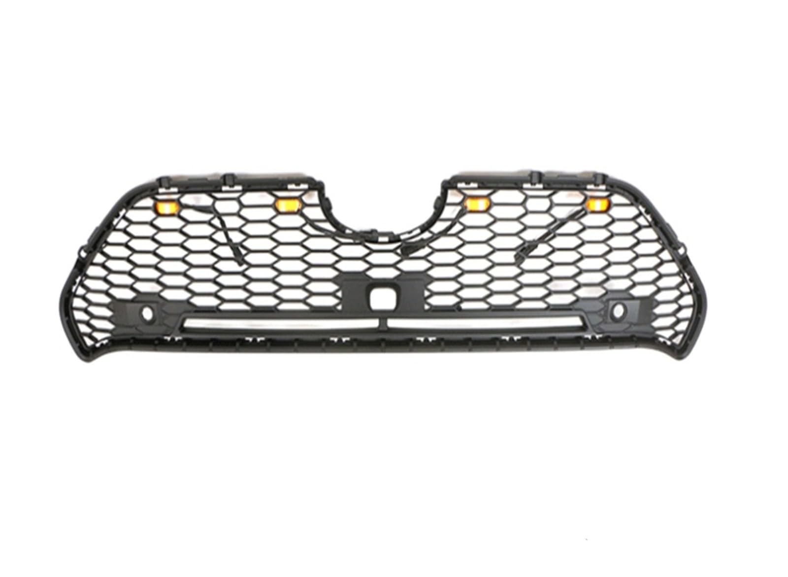 OLQYBD Autoteile Auto Kühlergrill mit Lichtern kompatibel for Toyota RAV4 2020 Schwarzer Frontgrill Stoßstangengrill(1) von OLQYBD