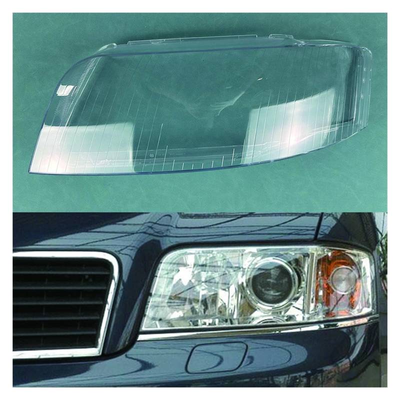 OLQYBD Car Front Headlight Lens Cover Auto Shell Headlamp Lampshade Glass Lampcover Head Lamp Light Cover Compatible for Audi A6 C5 2003 2004 2005 Headlight Cover Replacement Lens(Left) von OLQYBD