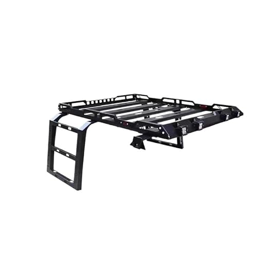 OLQYBD Dachträger mit 2 Seitenleitern 2007–2022, 4 Türen, 2 Türen, 4 x 4 Offroad-Auto, Autoteile, Aluminium, kompatibel for Wrangler Jeep JK JL, Dachträger, Frachtträger, Fahrzeugumbau, Reiseausrüstun von OLQYBD