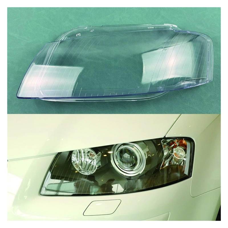 OLQYBD Frontscheinwerferabdeckung Transparenter Lampenschirm Lampenlinse Scheinwerferschale Autoersatzteile Kompatibel for Audi A3 2003 2004 2005 2006 2007 2008 Scheinwerferabdeckung Ersatzlinse(Left) von OLQYBD