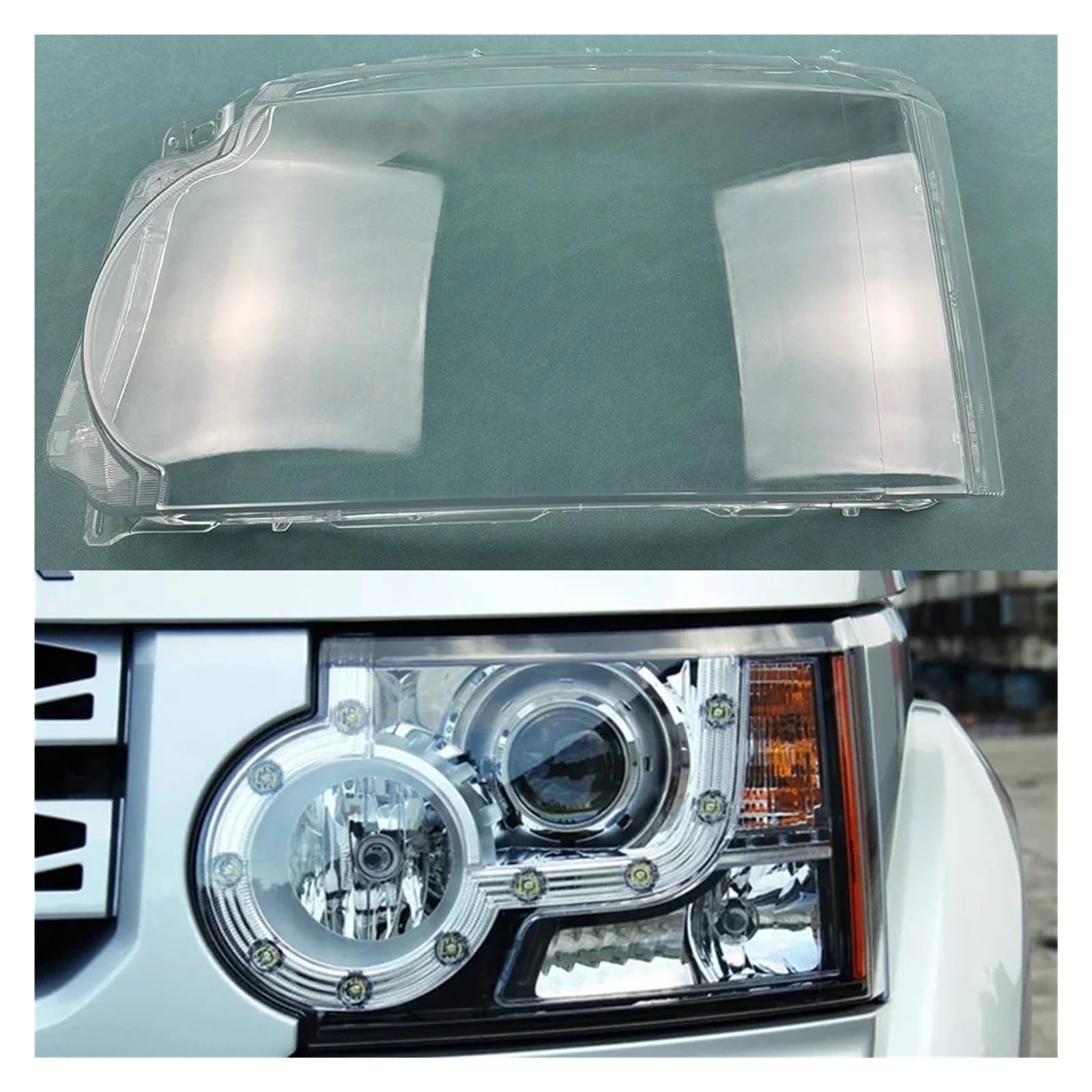 OLQYBD Frontscheinwerferabdeckung Transparenter Lampenschirm Scheinwerfergehäuse Kompatibel for Land Rover Discovery 4 2010 2011 2012 2013(Left) von OLQYBD