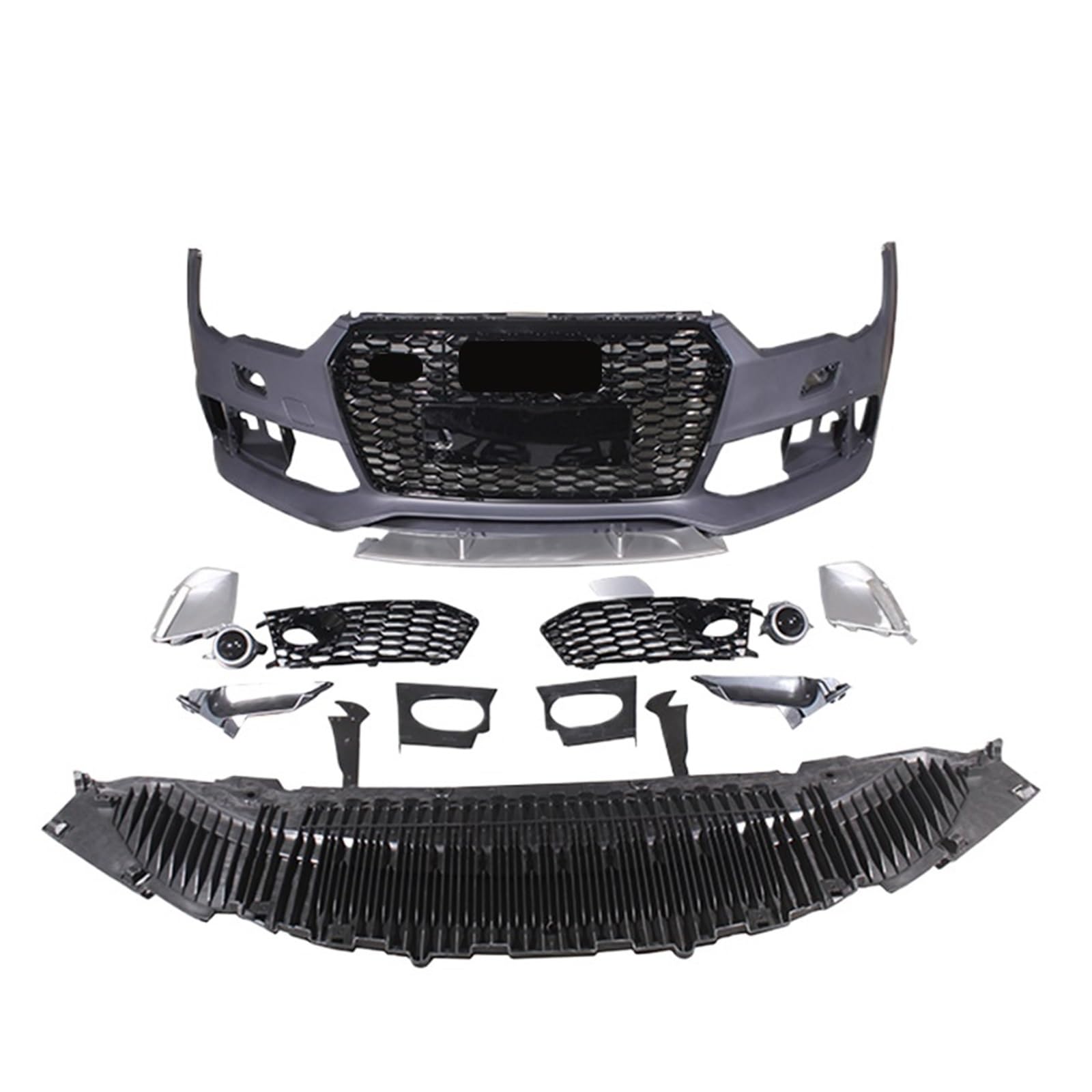 OLQYBD Frontstoßstange, Fahrzeug aus PP-Material, Bodykit mit Kühlergrill, kompatibel for Audi 2015 2016 2017 2018 A7 Upgraded Rs7(Unpainted) von OLQYBD