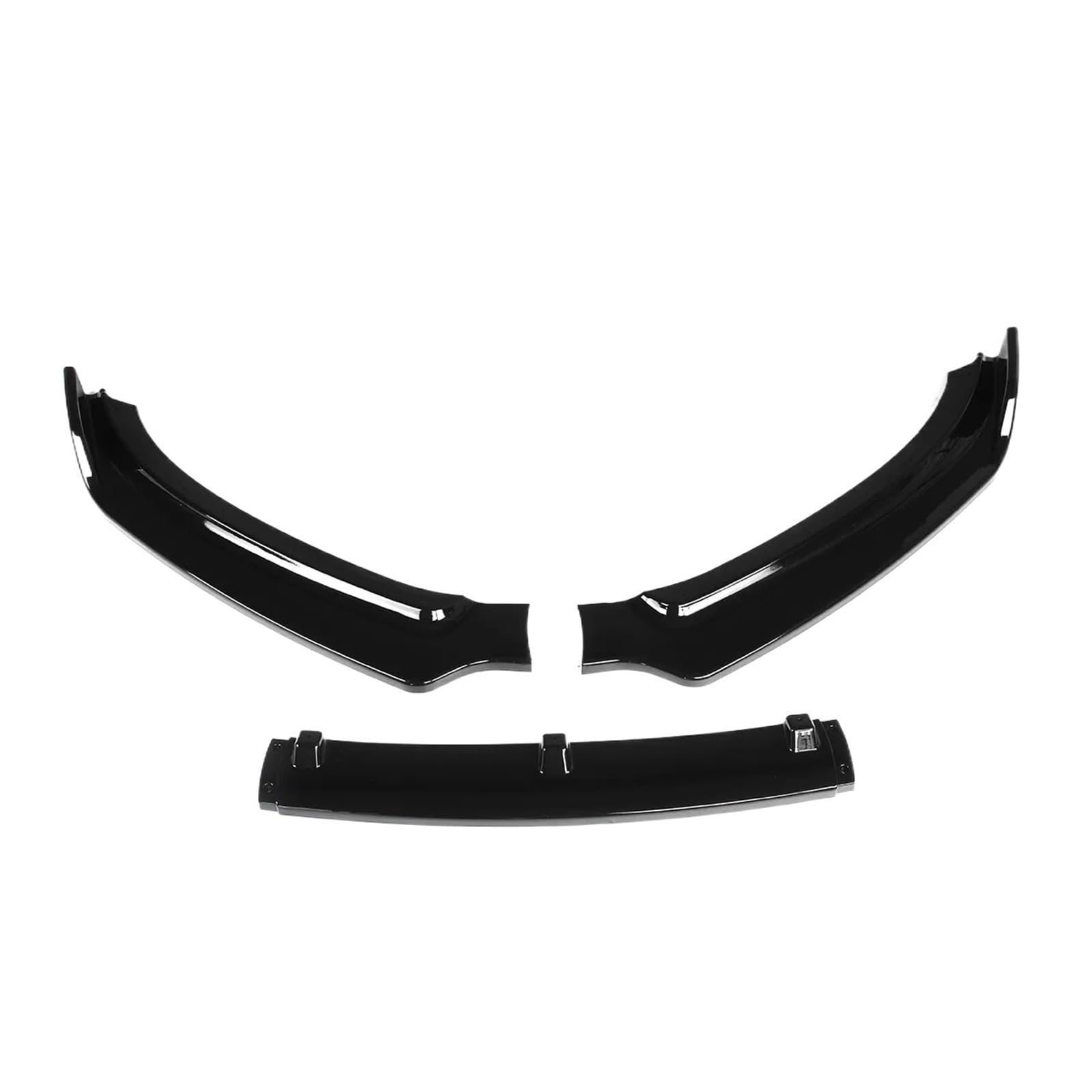 OLQYBD Frontstoßstange Lip Spoiler Side Splitter Canards Deflector Diffusor Body Kit Guards kompatibel for Audi A4 B8.5 2013 2014 2015 2016 Autozubehör(Glossy Black) von OLQYBD