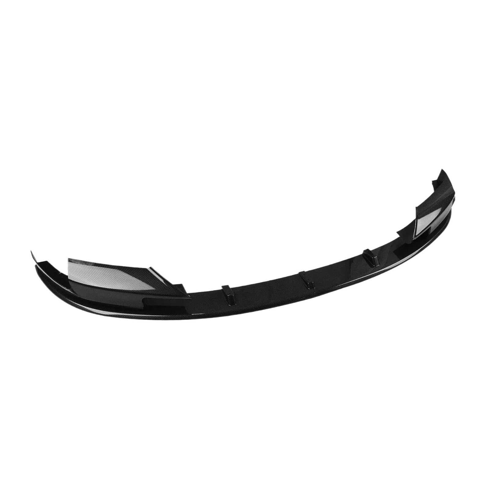 OLQYBD Frontstoßstangen-Spoiler-Lippensplitter, kompatibel for BMW F10 M5 2012 2013 2014 2015 2016, 4-teilige Führungsplatte, glänzend schwarz, Karbonfaser-Look(Carbon Fiber Look) von OLQYBD