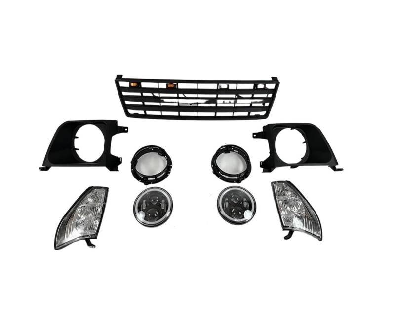 OLQYBD Frontstoßstangengrill, Kühlergrill, kompatibel for Toyota Land Cruiser Prado LC90 LC95 2700 3400 1996 1997 1998 1999 2000 2001 2002, Auto-Styling-Außenverkleidung(9) von OLQYBD