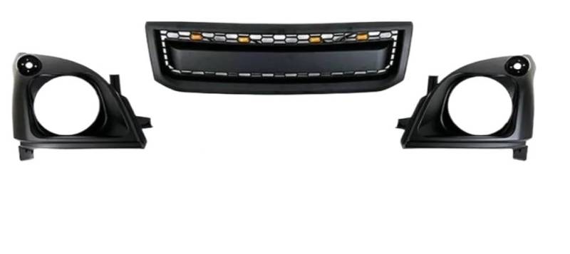 OLQYBD Frontstoßstangengrill, Kühlergrill, kompatibel mit Toyota Land Cruiser 120 Prado Lc120 Fj120 2700 4000 2003 2004 2005 2006 2007 2008 2009. Refit-Scheinwerferrahmen(3) von OLQYBD