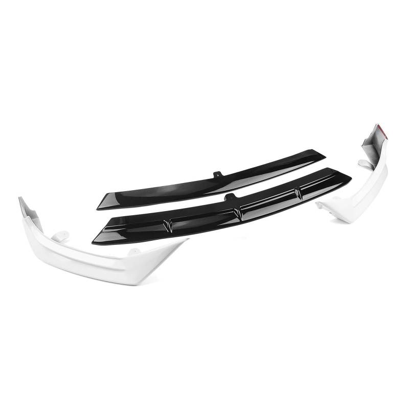 OLQYBD Glanzschwarzer Frontstoßstangen-Spoilerlippenflügel + seitliche Splitterabdeckung, kompatibel for Mercedes Benz C-Klasse W206 Sport 2022–2023 C300(White) von OLQYBD