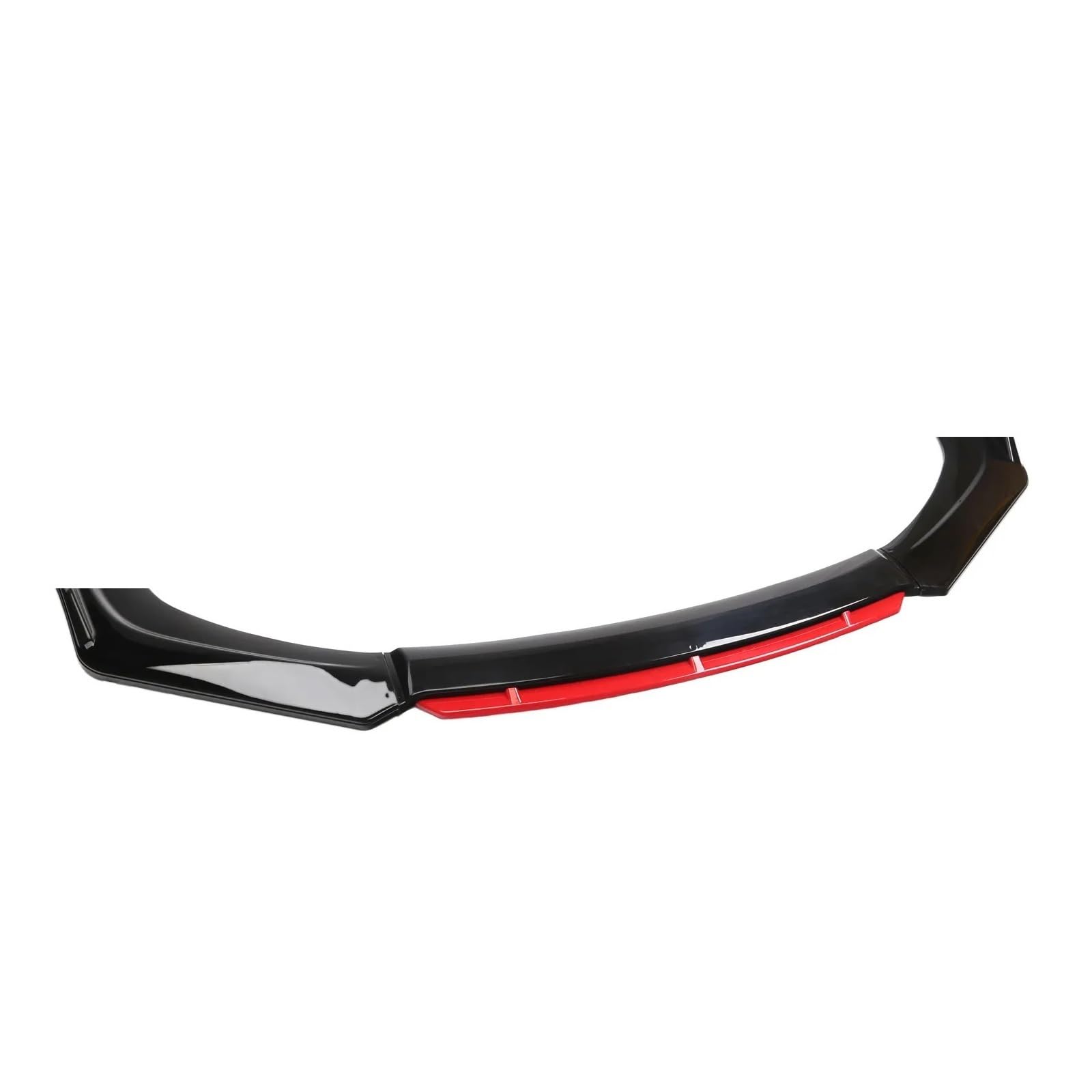 OLQYBD Kompatibel for Audi Frontstoßstange Lip Spoiler Splitter Guards Body Kit mit 15 cm Stützstange Autozubehör wie auf dem Foto(Black Red) von OLQYBD