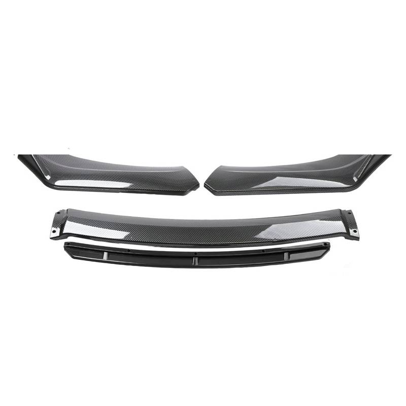 OLQYBD Kompatibel for Audi Frontstoßstange Lip Spoiler Splitter Guards Body Kit mit 15 cm Stützstange Autozubehör wie auf dem Foto(Carbon Look) von OLQYBD