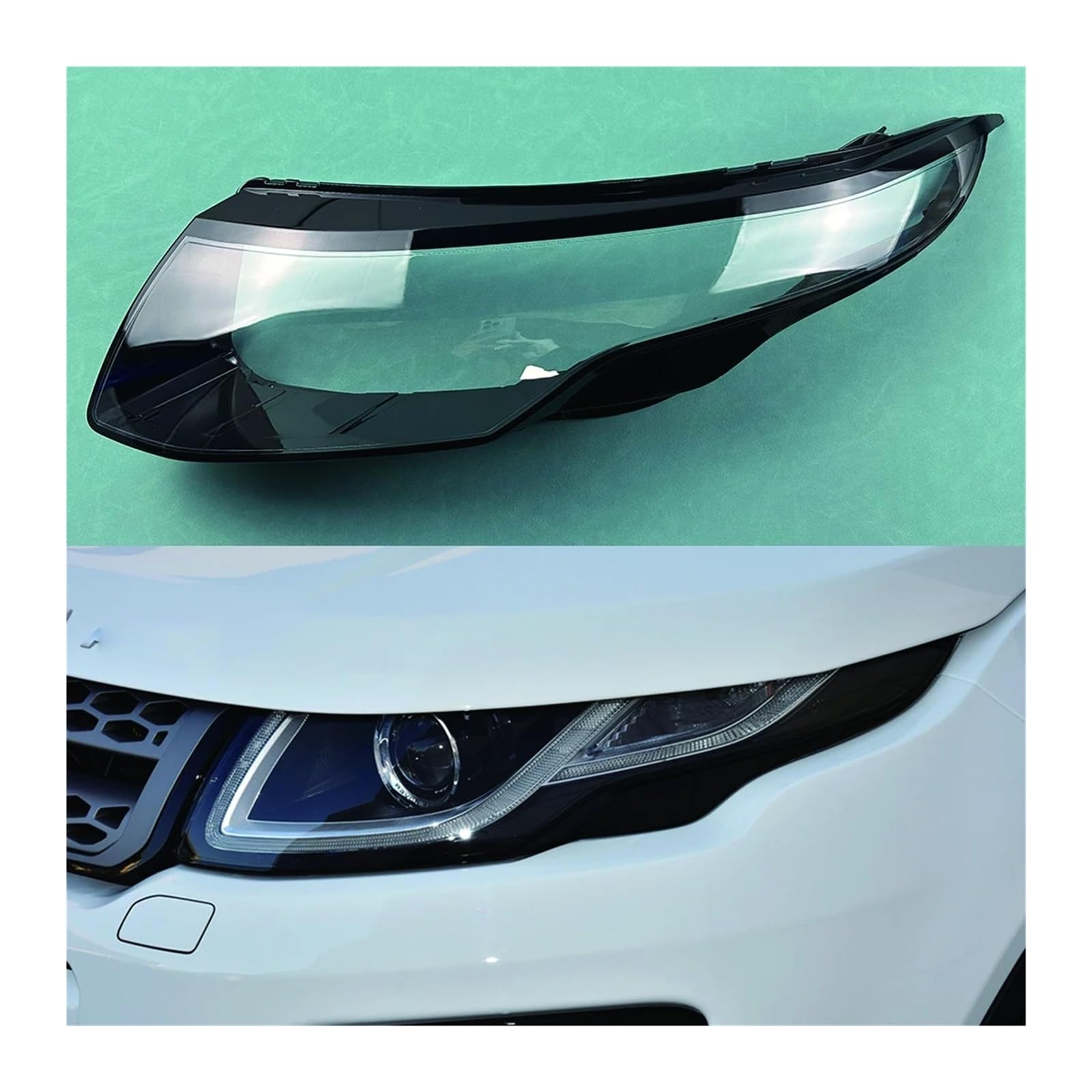 OLQYBD Kompatibel for Land Rover Range Rover Evoque 2012-2018 Scheinwerfer Abdeckung Lampe Schatten Transparent Lampenschirm Scheinwerfer Shell Objektiv(Left) von OLQYBD