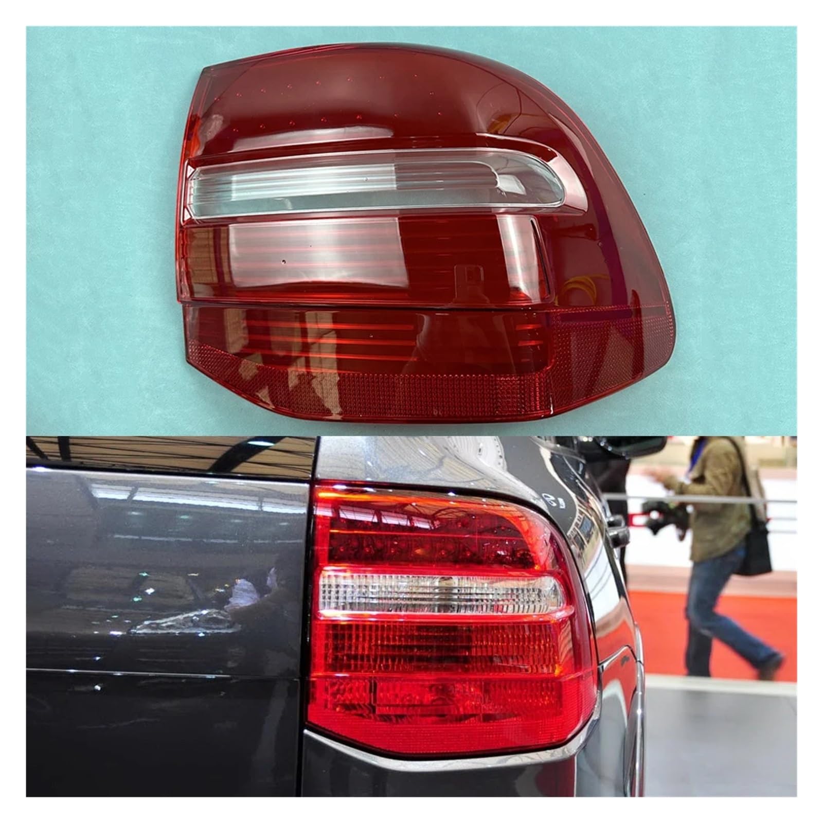 OLQYBD Rücklicht-Abdeckung, Signal-Parklicht-Shell-Maske, ersetzt den Original-Lampenschirm, kompatibel mit Porsche Cayenne 2007 2008 2009 2010(Right) von OLQYBD