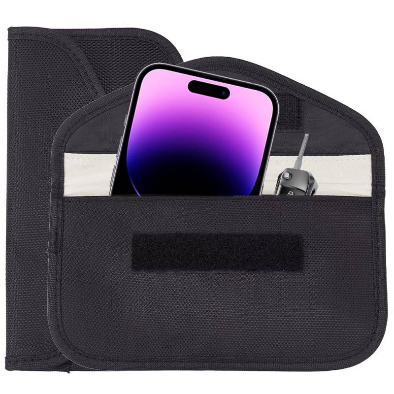 OLYCRAFT 2 Stück 11x19.7 cm Signalblockiertasche Schwarz RFID-Abschirmtasche Rechteckige Anti-Tracking-Schutztaschen Handy-Signalstörsenderpaket Für Smartphones Drahtlose Elektronische Geräte von OLYCRAFT