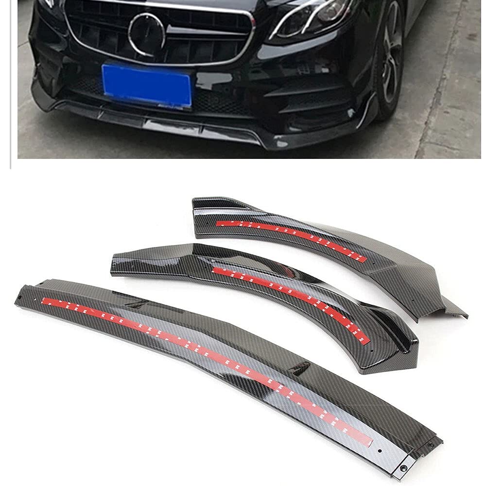 OLgyn Front Bumper Spoiler, Für Mercedes Benz W213 E Klasse Sportversion 2017 2018 2019 Auto Außenansicht Untere Formungsset Vordere Lippe Bumper Spoiler Splitter von OLgyn