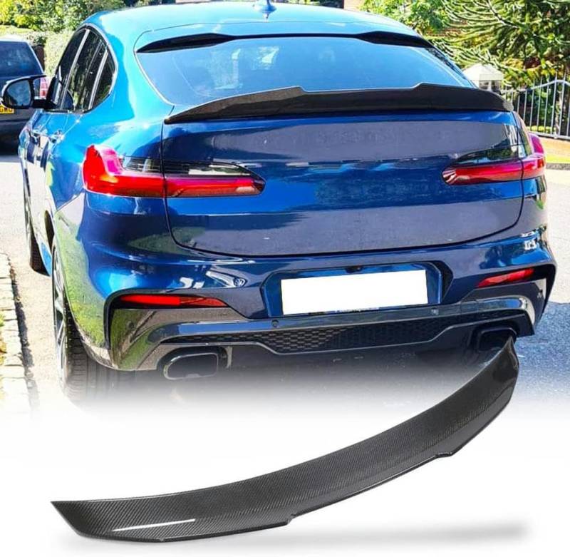 Olgyn Carbonfaser-G02-Spoiler Für BMW X4 G02 Xdrive25I Xdrive28I Xdrive30I Xdrive35I M40I SUV 2019+ Carbonfaser-Heckkofferraumdeckel-Spoiler, Heckdeck-Hecklippe, Kofferraumflügel von OLgyn