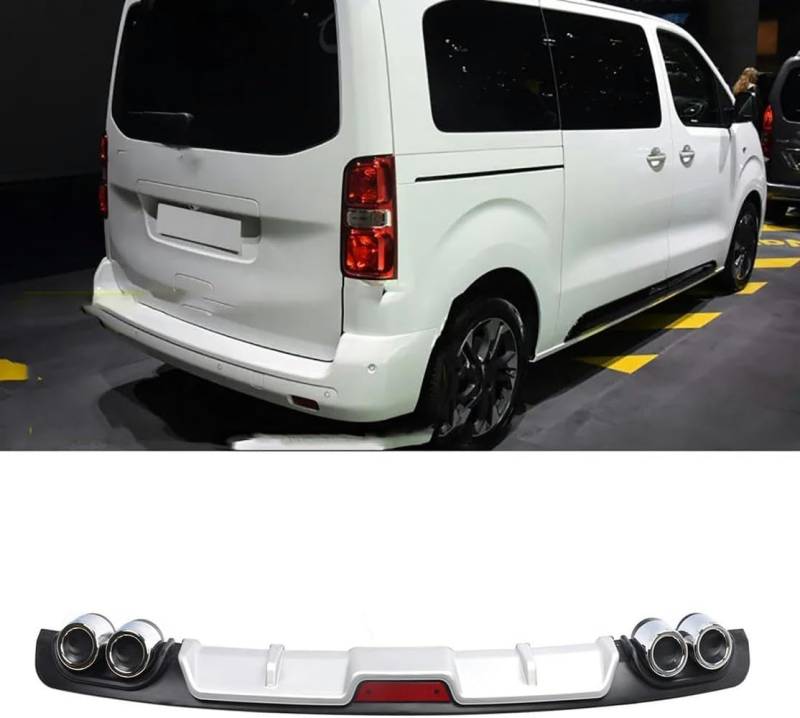 Olgyn Heckstoßstangen-Diffusor-Lippe, Kofferraum-Spoilerplatte Für Opel Zafira Life, Karosserie-Set, Spoiler-Blade-Splitter, B-Schwarz-S von OLgyn