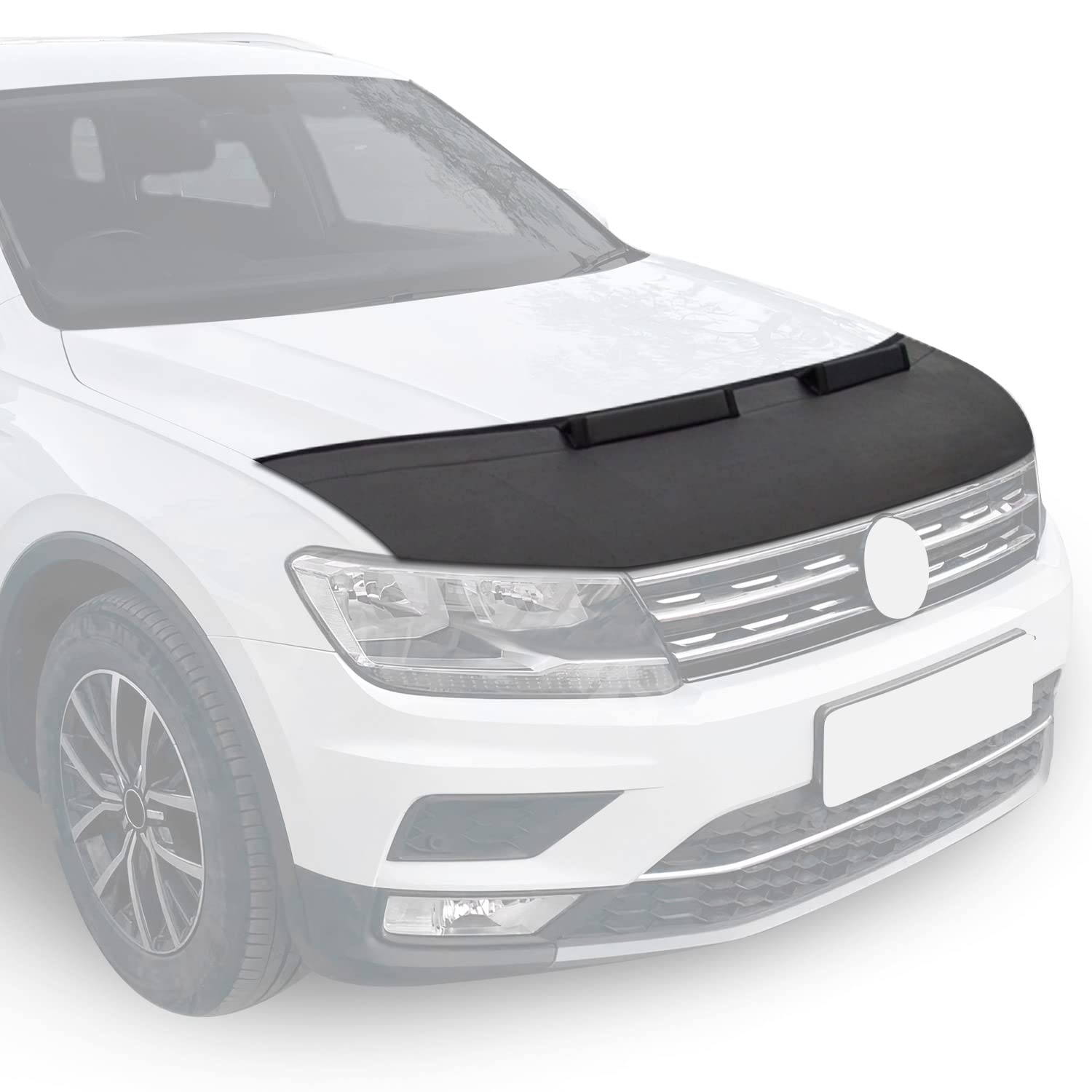 OMAC Haubenbra Steinschlagschutz Bonnet Bra kompatibel mit VW Golf 2012-2019 Schwarz Halb von OMAC