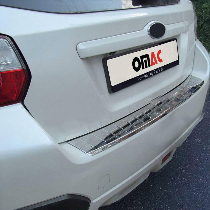 OMAC Ladekantenschutz Stoßstangenschutz kompatibel mit Subaru XV 2011-2017 Edelstahl Silber 1tlg von OMAC