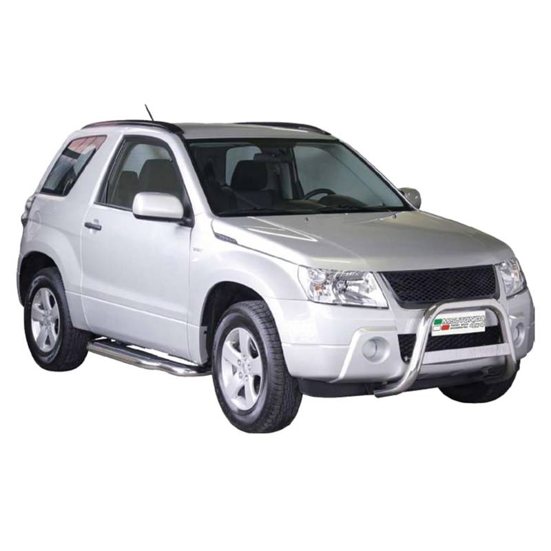 Frontbügel Frontschutzbügel kompatibel mit Suzuki Grand Vitara 2005-2008 Grau ø63 mm von OMAC