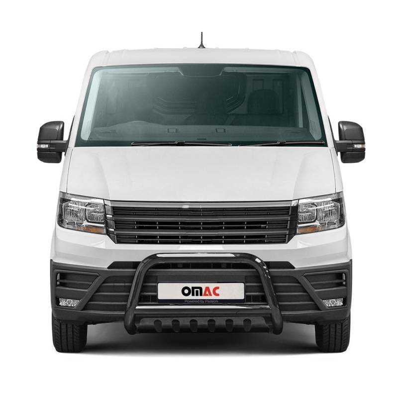 Frontbügel Frontschutzbügel kompatibel mit VW Crafter 2017-2024 Schwarz Edelstahl mit ABE von OMAC