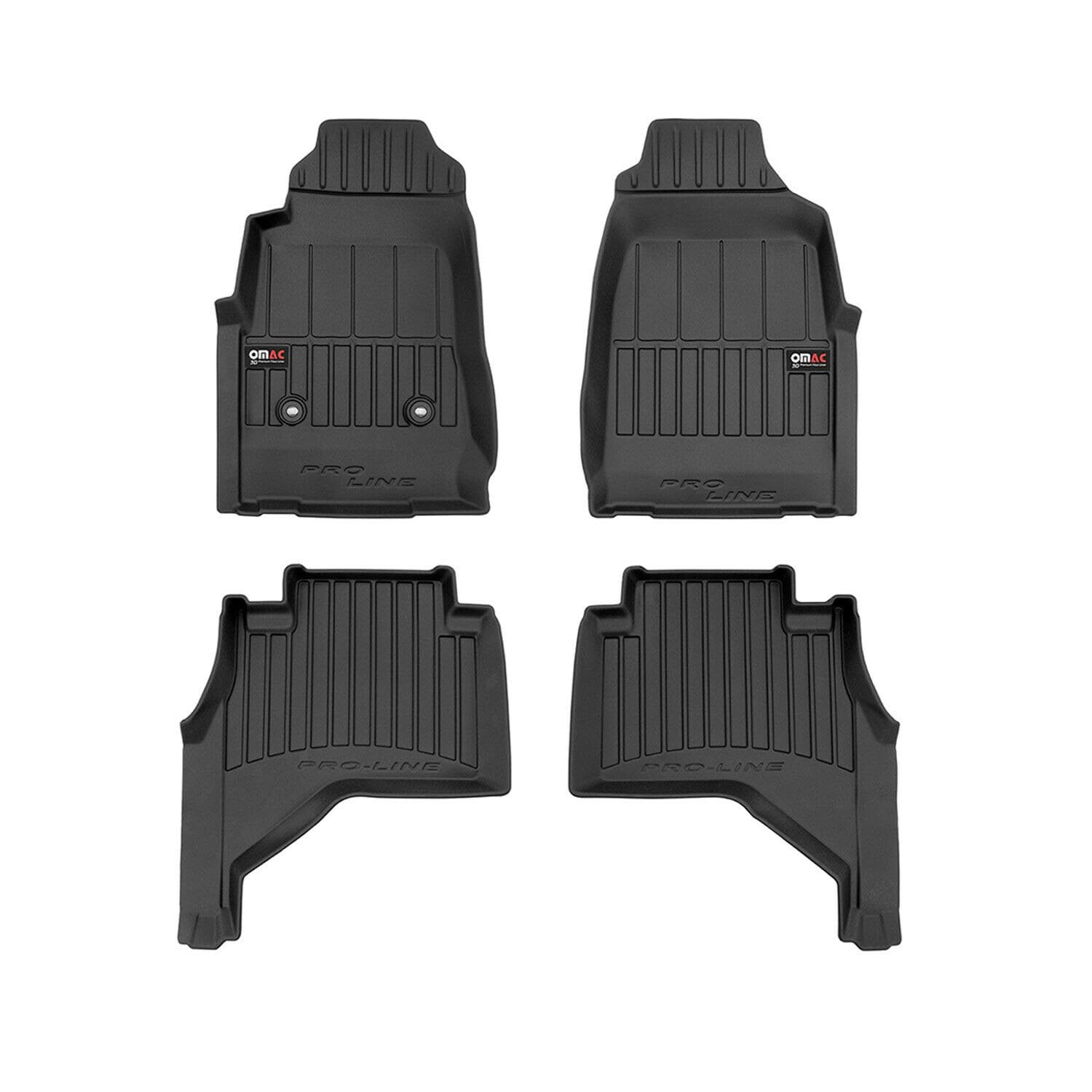 Fußmatten Gummimatten kompatibel mit Isuzu D-Max II 2011-2019 OMAC Premium 3D Schwarz TPE Gummi von OMAC