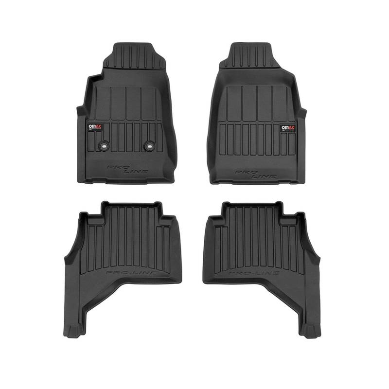 Fußmatten Gummimatten kompatibel mit Isuzu D-Max II 2011-2019 OMAC Premium 3D Schwarz TPE Gummi von OMAC