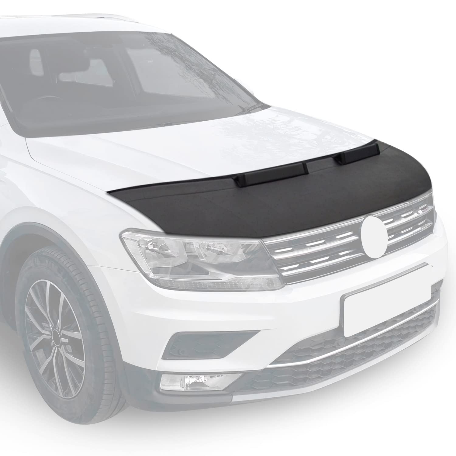 Haubenbra Steinschlagschutz Bonnet Bra kompatibel mit Skoda Karoq 2017-2024 Schwarz Halb von OMAC