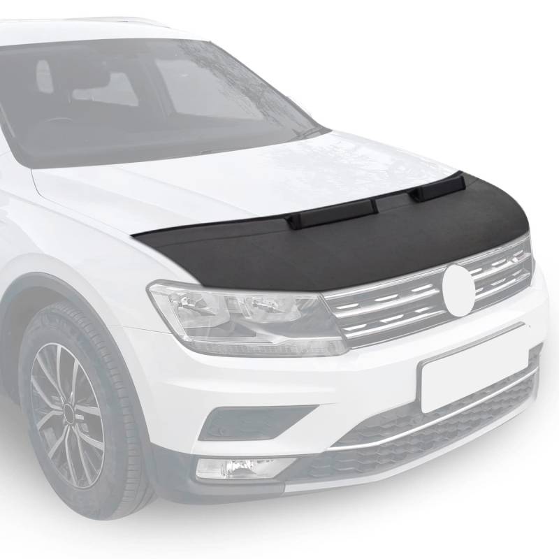 Haubenbra Steinschlagschutz Bonnet Bra kompatibel mit VW Caddy 2010-2015 Schwarz Halb von OMAC