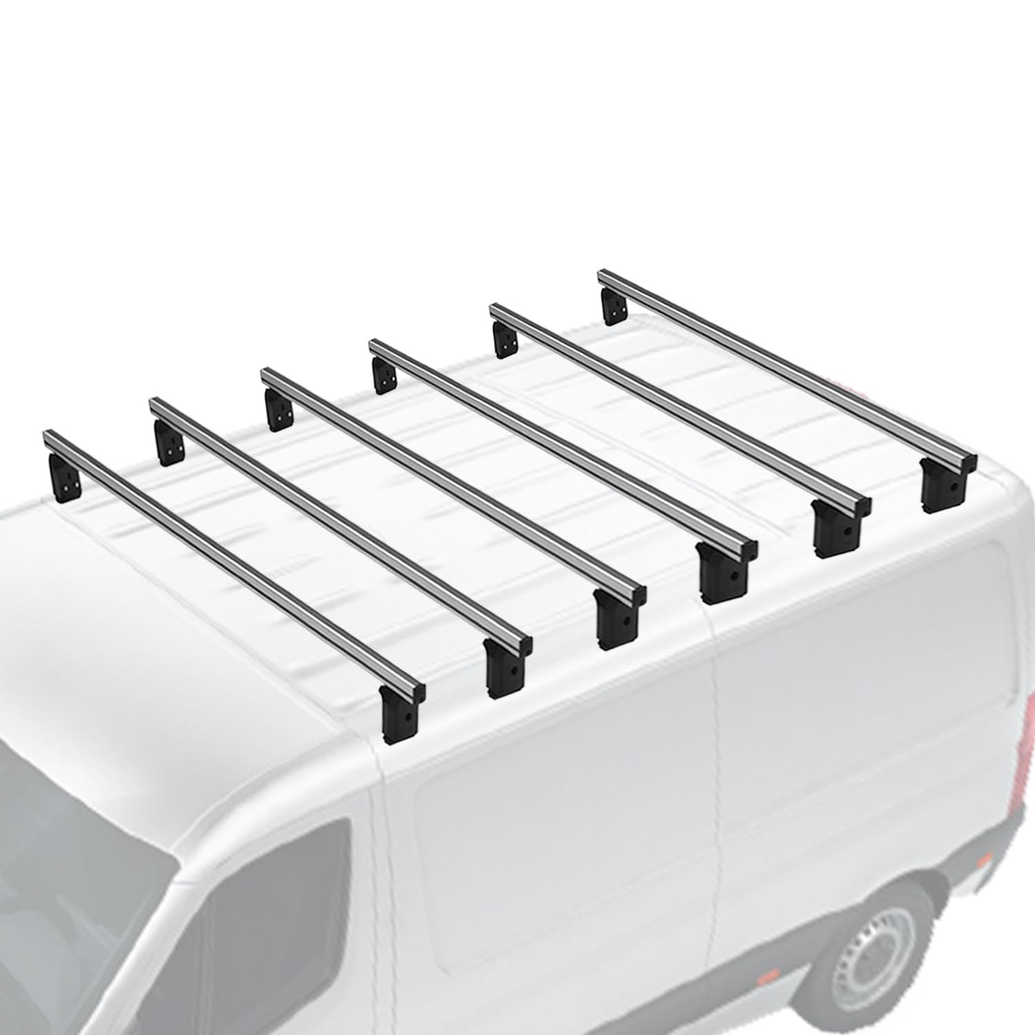 Menabo Dachträger Querträger kompatibel mit VW Crafter 2006-2024 Grundträger Alu Silber 6X von OMAC