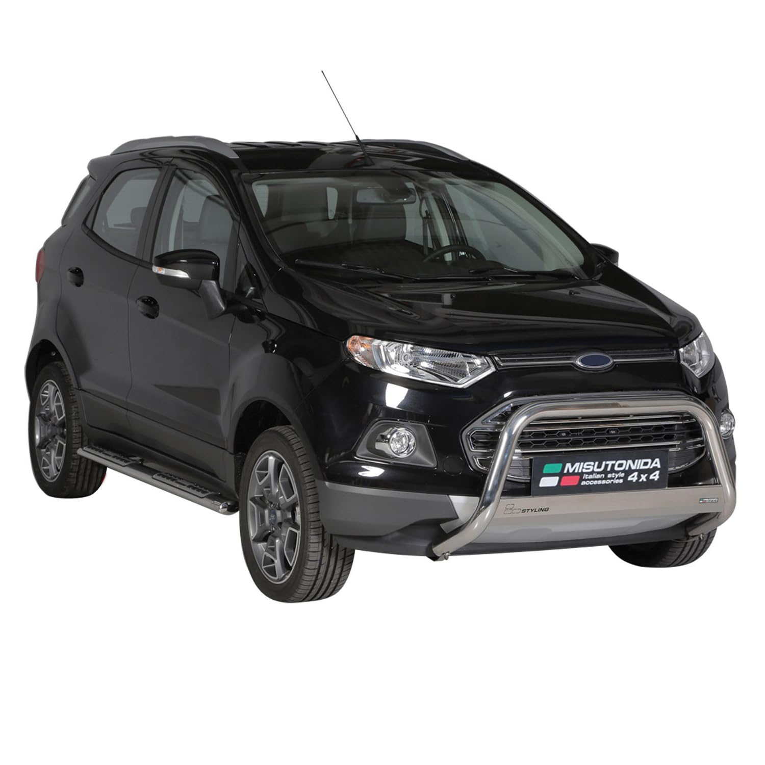 OMAC Edelstahl Seitenschweller Schwellerrohre für Ford Ecosport 2013-2017 Silber von OMAC