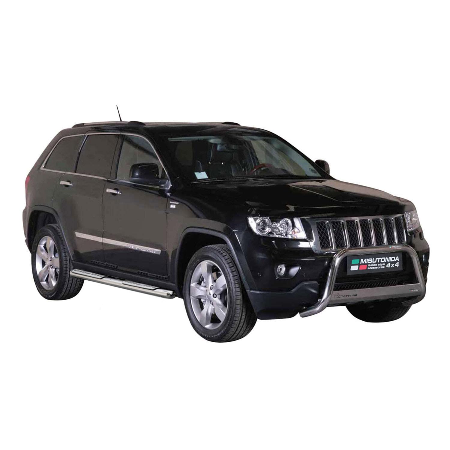 OMAC Edelstahl Seitenschweller Schwellerrohre für Jeep Grand Cherokee 2010-2013 Grau von OMAC