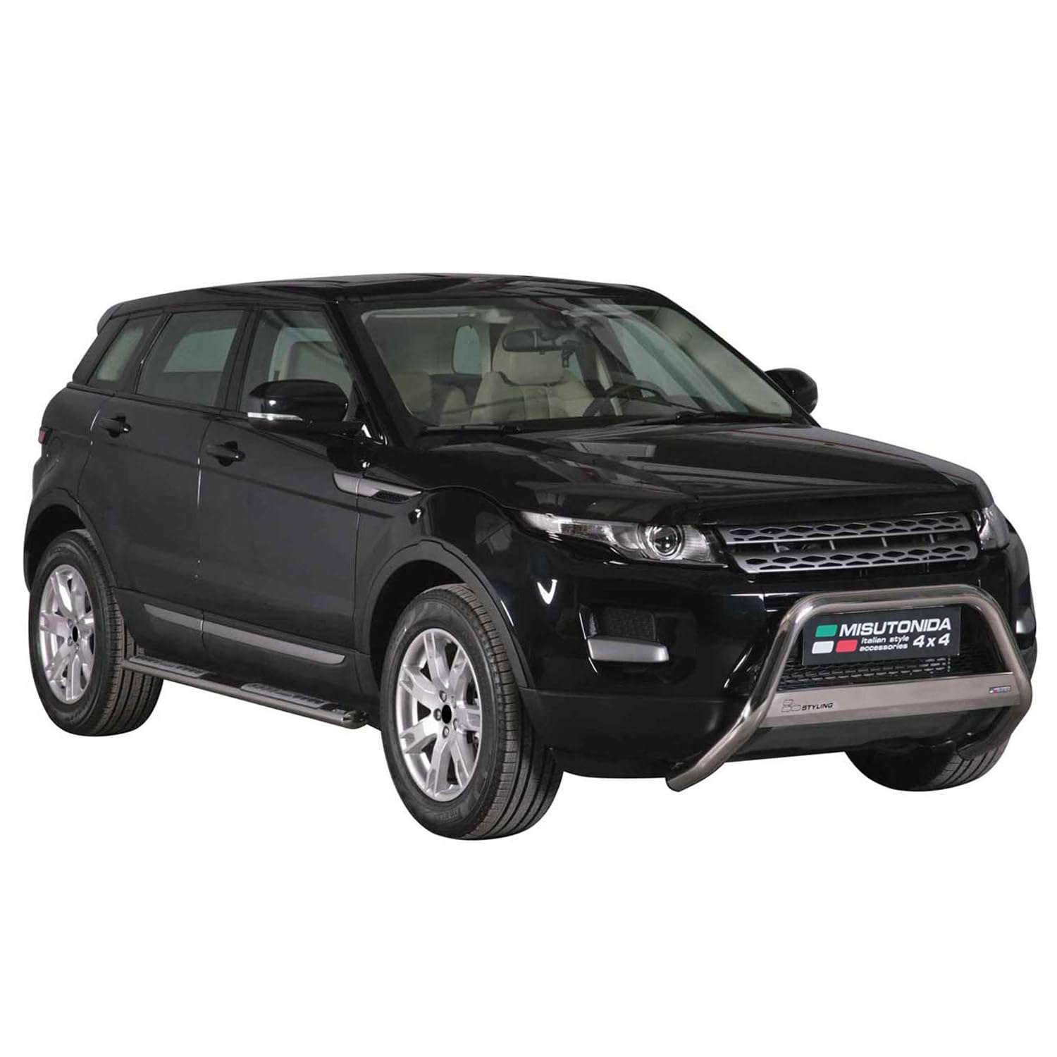 OMAC Edelstahl Seitenschweller Schwellerrohre für Range Rover Evoque 2011-2015 Silber von OMAC