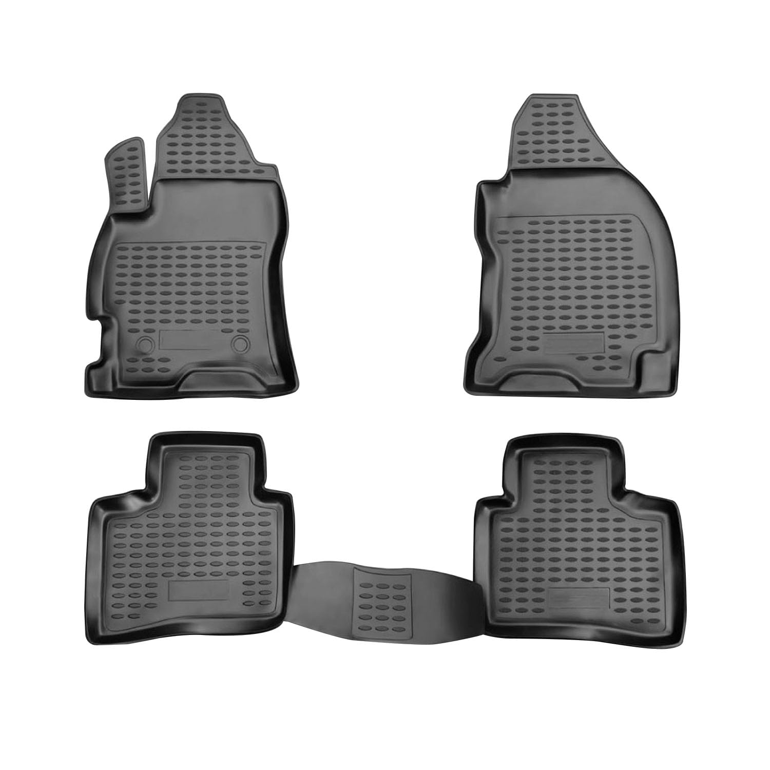 OMAC Gummimatten Fußmatten für Ford Mondeo mk3 2000-2007 Automatten Schwarz 4X von OMAC