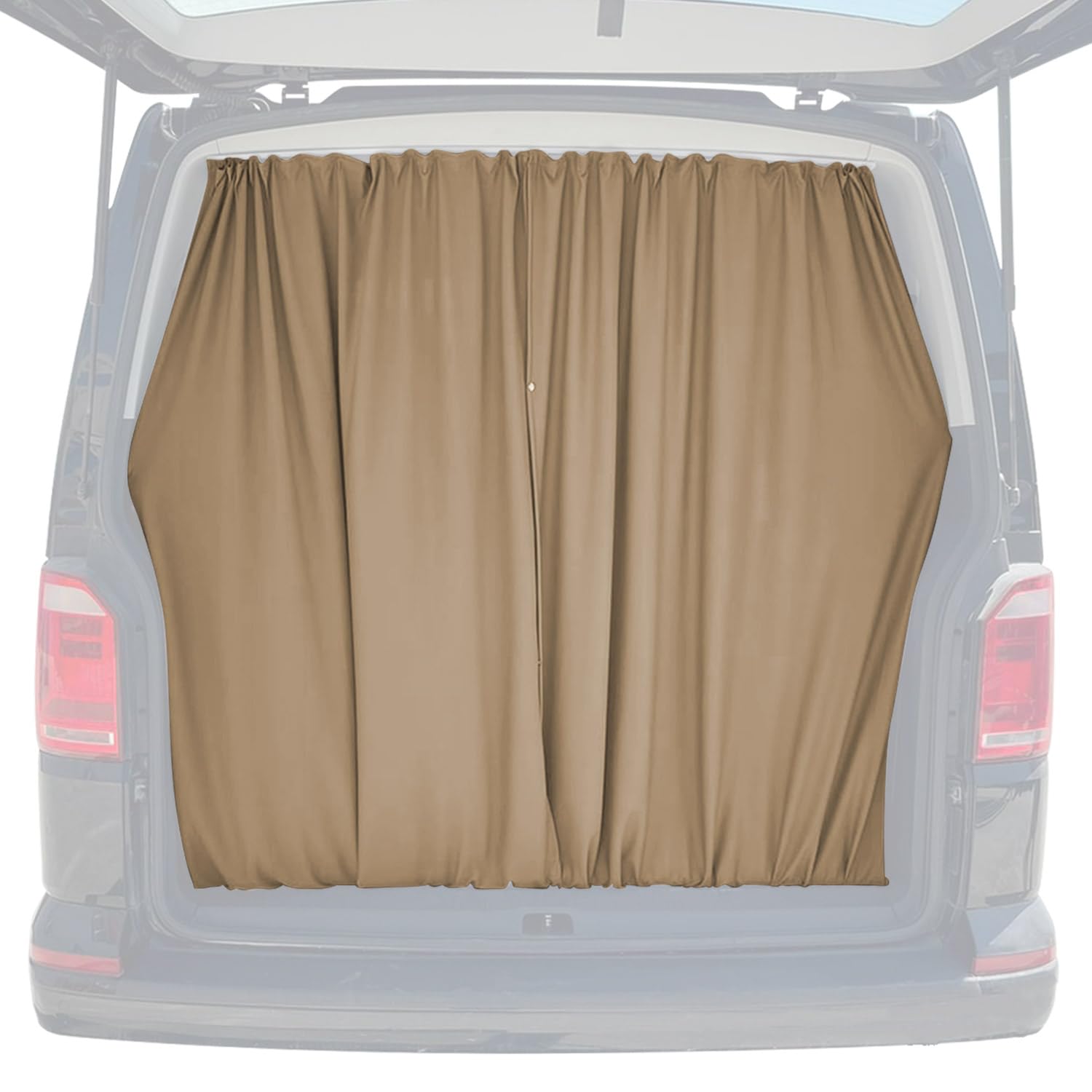 OMAC Heckklappe Gardinen Sonnenschutz Vorhänge kompatibel mit VW Multivan T7 L1 L2 Beige 2tlg von OMAC