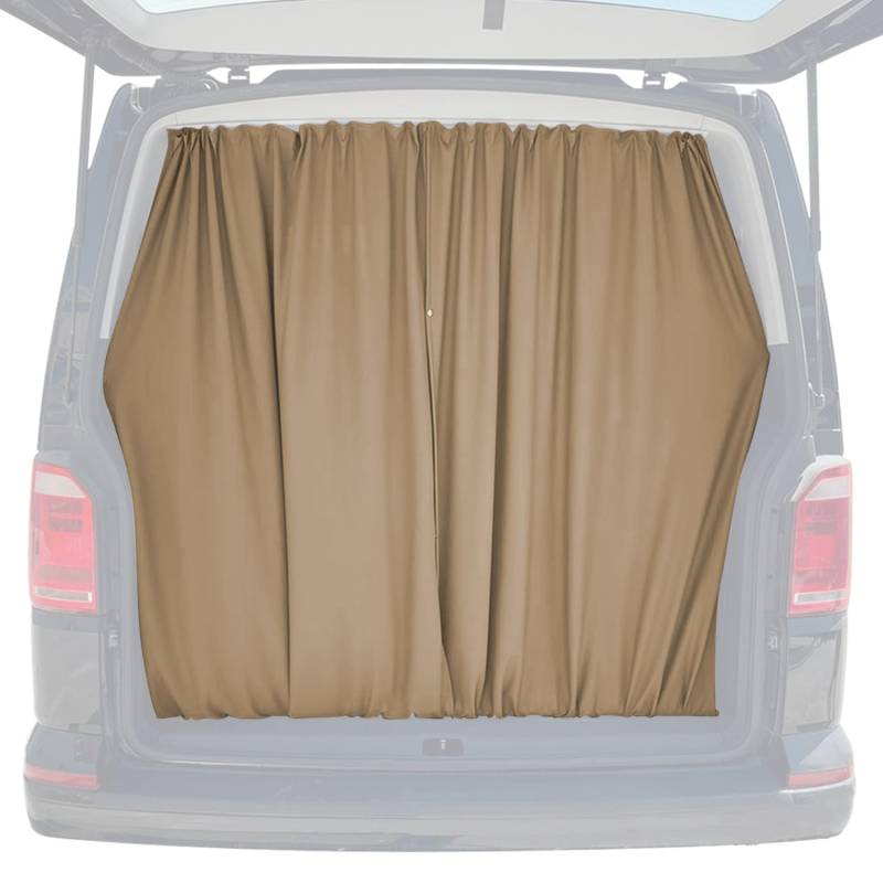 Heckklappe Gardinen Sonnenschutz Vorhänge kompatibel mit VW T6 T6.1 L1 L2 Beige 2tlg von OMAC